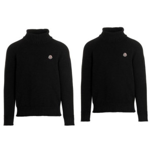 MONCLER 몽클레어 클래식 패치 울 니트 터틀넥