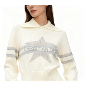 DIOR 디올 모크넥 스타 울 캐시 니트