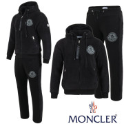 MONCLER 몽클레어 빅로고 양털 후드 집업 셋업 2COLOR
