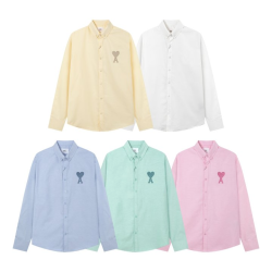 AMI 아미 2205 빅 하트 톤온톤 로고 셔츠