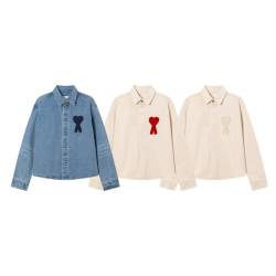 AMI 아미 2266 빅 하트 코튼 셔츠 자켓