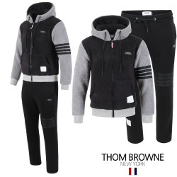 THOM BROWNE 톰브라운 블랙 4바 양털 셋업