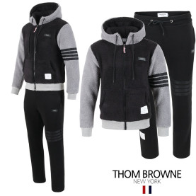 THOM BROWNE 톰브라운 블랙 4바 양털 셋업