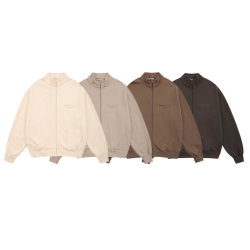 FEAR OF GOD 피어오브갓 에센셜 1108 톤온톤 스몰 로고 플리스 풀 집업