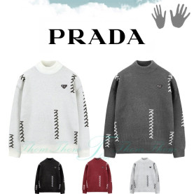 PRADA 프라다 멀티 포인트 반폴라 니트