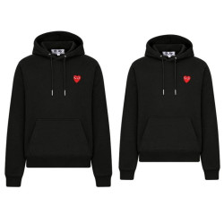 COMME DES GARCONS 꼼데가르송 레드패치 커플 후드티