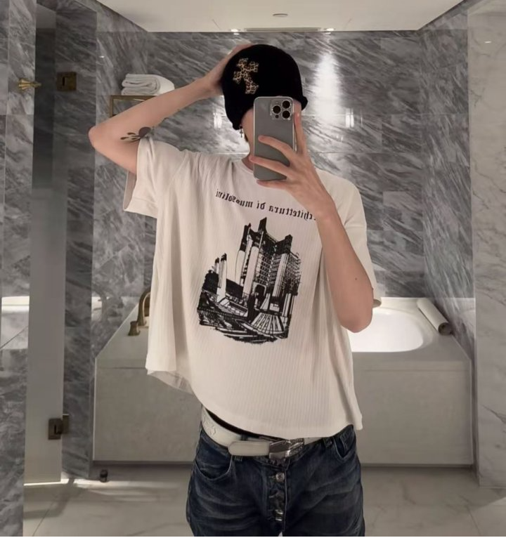 ENFANTS RICHES DÉPRIMÉS 앙팡리쉬데프리메 3668 무솔리니 아키텍처 립 반팔