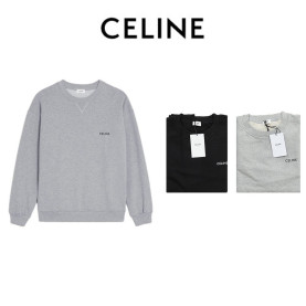 CELINE 셀린느 시그니처 로고 체스트 엠브로이더 맨투맨