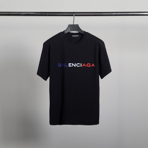 BALENCIAGA 발렌시아가 인터내셔널 프랑스로고 코튼 반팔티