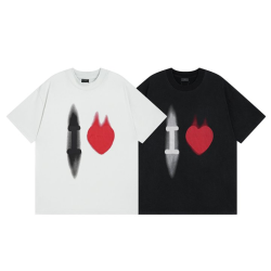 BALENCIAGA 발렌시아가 2355 아이러브 로고 워싱 반팔