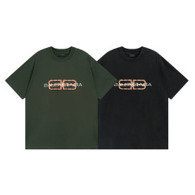 BALENCIAGA 발렌시아가 3276 BB 아이콘 스텐실 워싱 반팔