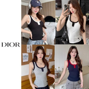 DIOR 디올 버튼배색 캡내장 나시