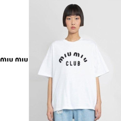 MIUMIU 미우미우 부클로고 티셔츠