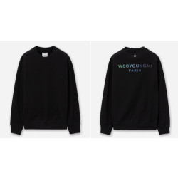 WOOYOUNGMI 우영미 그라데이션 엠보싱 백로고 맨투맨