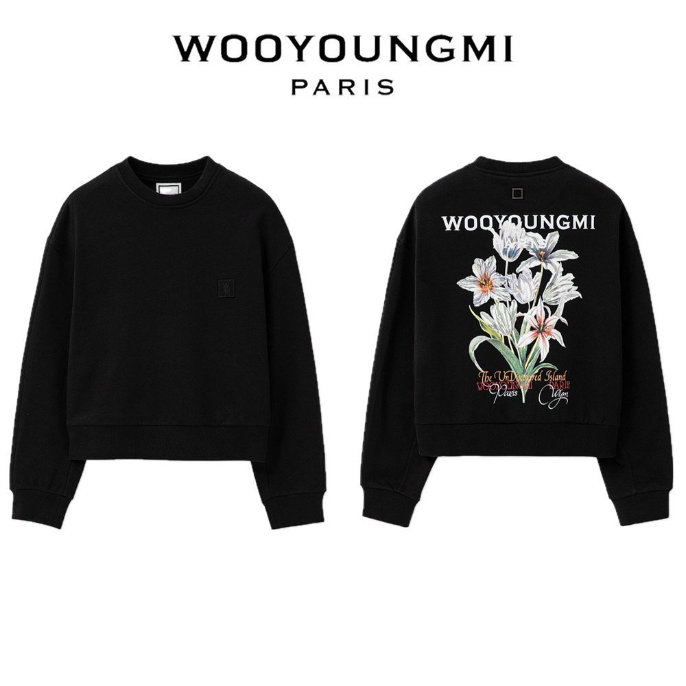 WOOYOUNGMI 우영미 플라워 그래픽 맨투맨