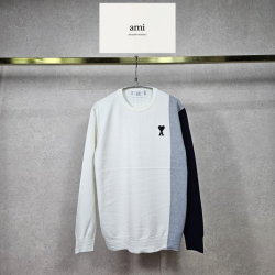 AMI 아미 엣지 배색 니트 3COLOR