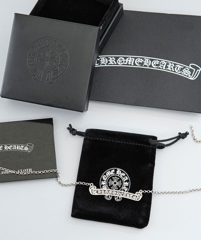 CHROME HEARTS 크롬하츠 스크롤 라벨 일체형 목걸이 (11194)