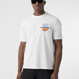 BURBERRY 버버리 투톤 패턴 코튼 반팔티 2COLOR