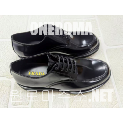 김*일 고객님 프라다 브러시드 레더 더비 슈즈 블랙