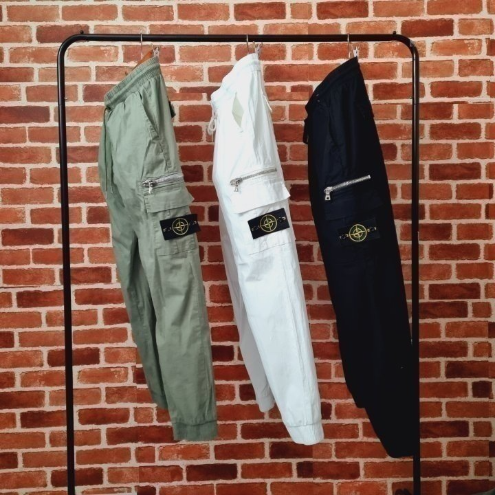 STONE ISLAND 스톤아일랜드 린넨 스판 카고 조거 팬츠