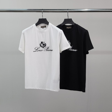 LOROPIANA 로로피아나 엠보레터링 반팔티