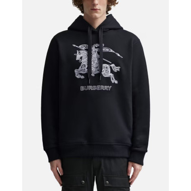 BURBERRY 버버리 자수 EKD 코튼 후드 스웨트셔츠
