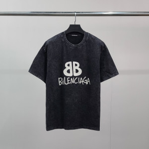 BALENCIAGA 발렌시아가 캠페인레터링 피그먼트 반팔티