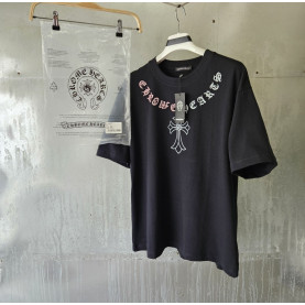 CHROME HEARTS 크롬하츠 넥 로고 십자가 티셔츠