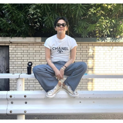 CHANEL 샤넬 클래식 메인로고 커플 반팔티