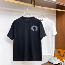 CHROME HEARTS 크롬하츠 빈티지 스모크 홀스슈 올자수 숏 슬리브 티셔츠