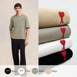 AMI 아미 드 꾀흐 엠브로이더리 반팔 티셔츠