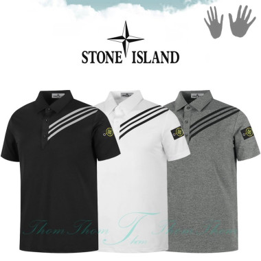 STONE ISLAND 스톤아일랜드 커티스 카라 반팔