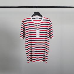 THOM BROWNE 톰브라운 스트라이프 린넨 라운드 니트