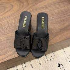 CHANEL 샤넬 여성용 슬리퍼 (굽높이9.5CM) C99376 2COLOR
