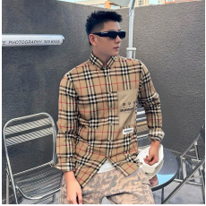 BURBERRY 버버리 64221 라벨 패치 클래식 체크 셔츠