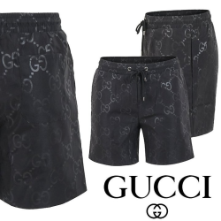 GUCCI 구찌 블랙 자가드 스윔 팬츠