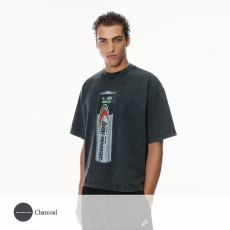 ALEXANDER WANG 알렉산더왕 배터리 로고 프린트 티셔츠