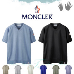 MONCLER 몽클레어 뉴 린넨 브이넥 반팔 니트